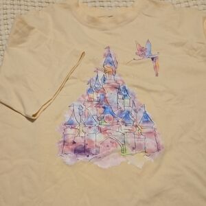 Kids Castle Watercolor Graphic Tee - Pale Yellow
